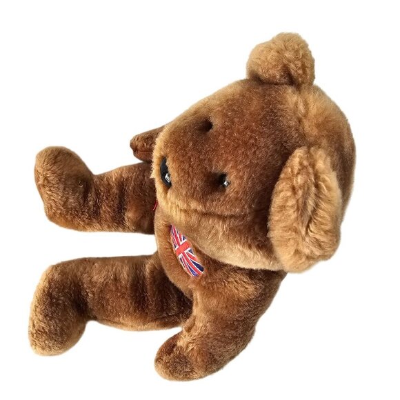 Ty 1999 Britannia Beanie Buddy Plush Brown Bear 13" Hand Made Pellet Bottom - Picture 7 of 9